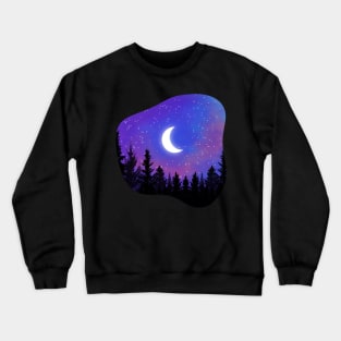 Purple Starry Night Sky Crewneck Sweatshirt